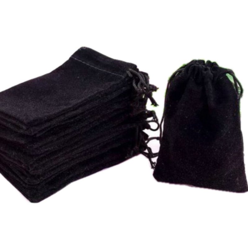 GYBest Best Wholesale Promotion - Black Velvet Cloth Jewelry Pouches/Drawstring Bags (Black, 100pcs-3 X 4"-velvet) - Image 1